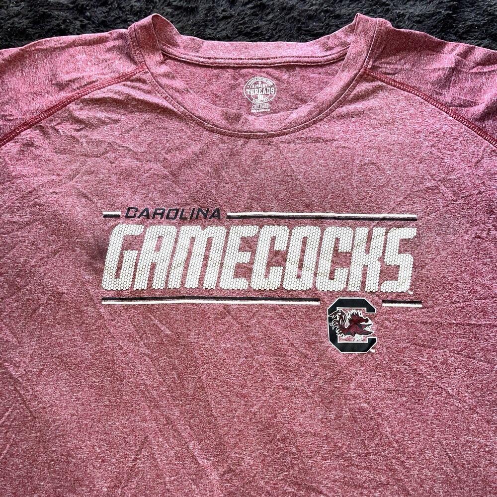 South Carolina Gamecocks Garnet Polyester T Shirt Rivalry‎ Threads Mens 2XL